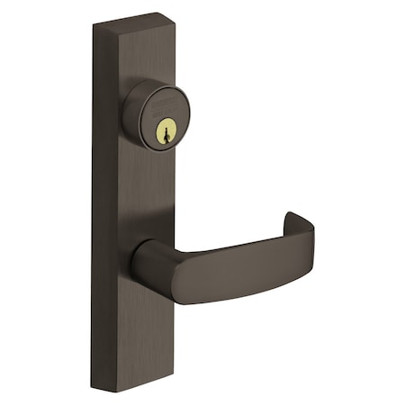 Grade 1 Exit Device Trim, Classroom Function, Key Outside Unlocks/Locks Trim, For Surface Vertical R